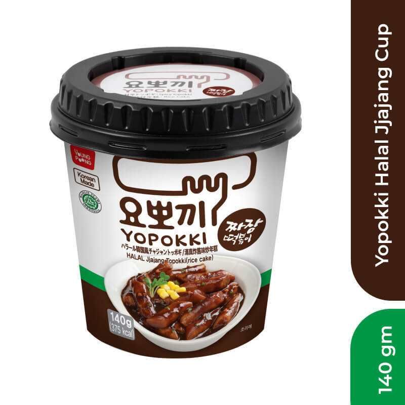 Yopokki Halal Jjajang Cup (Tteokbokki), 140gm