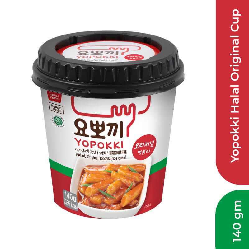 Yopokki Halal Original Cup (Tteokbokki), 140gm