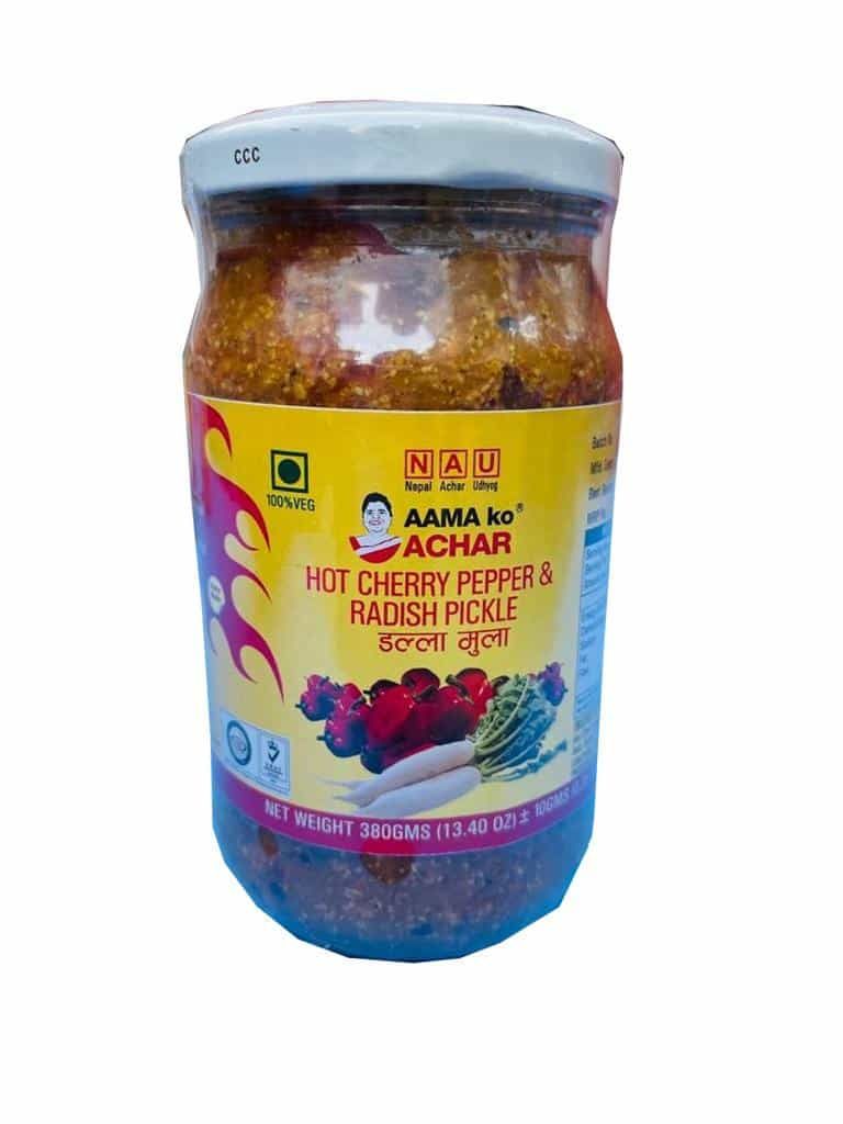 Aama ko Achar-Hot Cheery Pepper & Radish Pickle 380gm