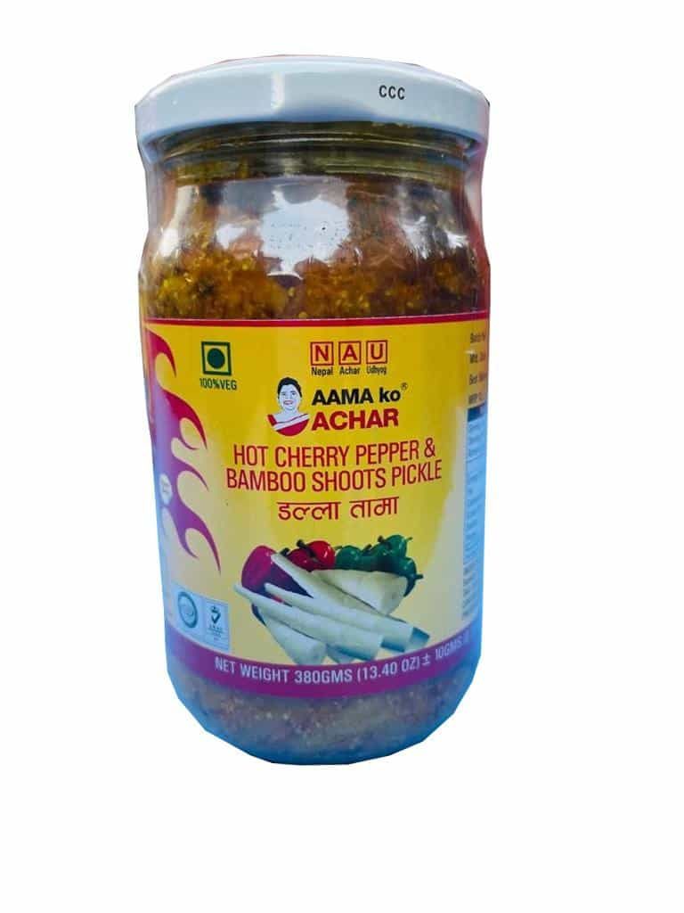 Aama ko Achar-Hot Cheery Pepper & Bamboo Shoot, 380gm