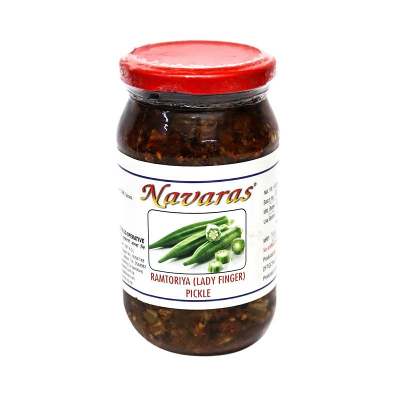 Navaras Ramtoriya (Lady Finger) Pickle, 400 gm