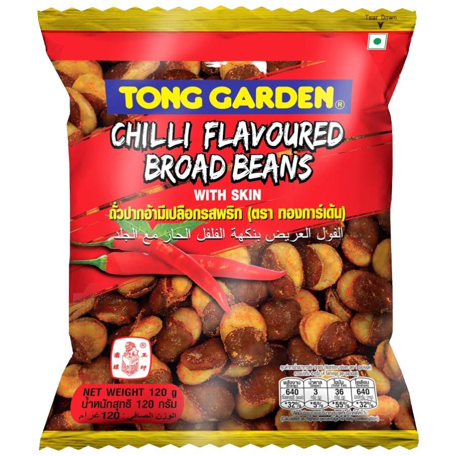 Tong Garden Chilli Flavoured Broad Beans With Skin, 120gm