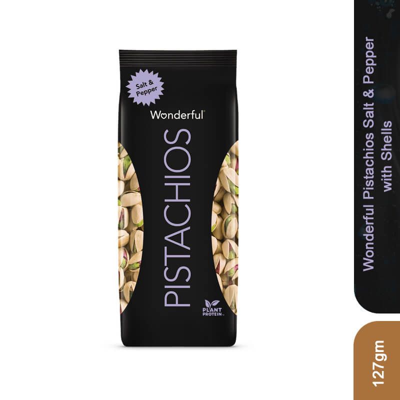 Wonderful Pistachios Salt & Pepper with Shells, 127gm