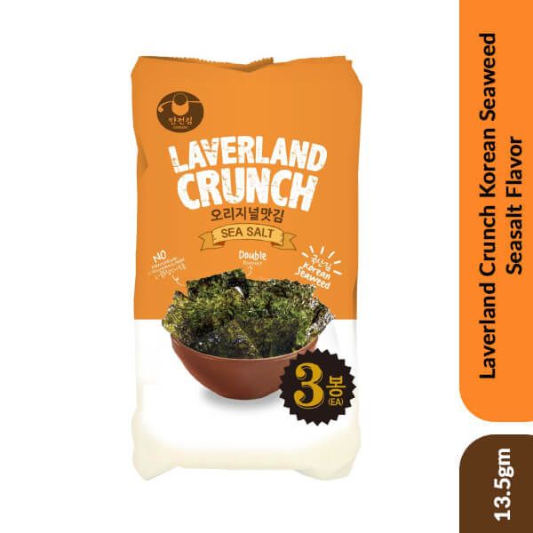 Laverland Crunch Korean Seaweed Seasalt Flavor, 13.5gm