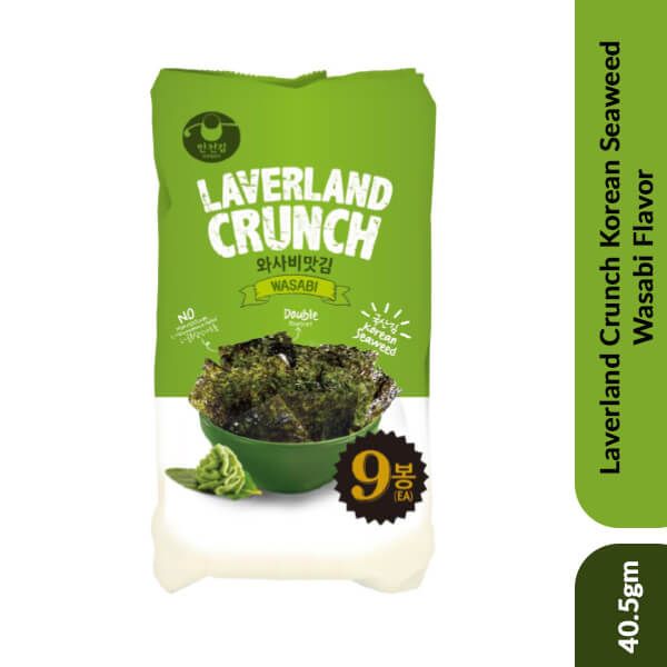 Laverland Crunch Korean Seaweed Wasabi Flavor, 40.5gm