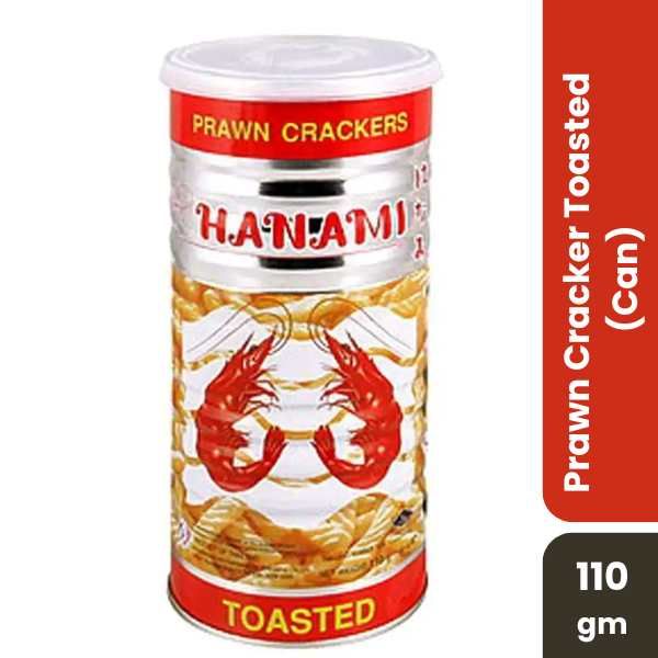 Hanami Prawn Cracker Toasted Can, 110gm