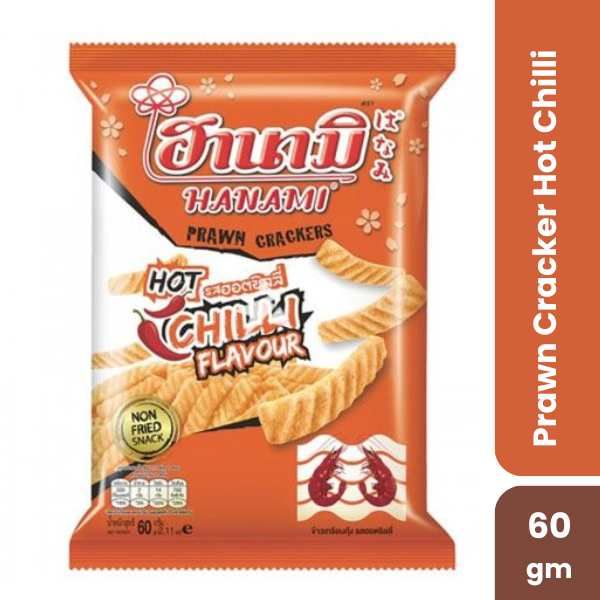 Hanami Prawn Cracker Hot Chilli, 60gm