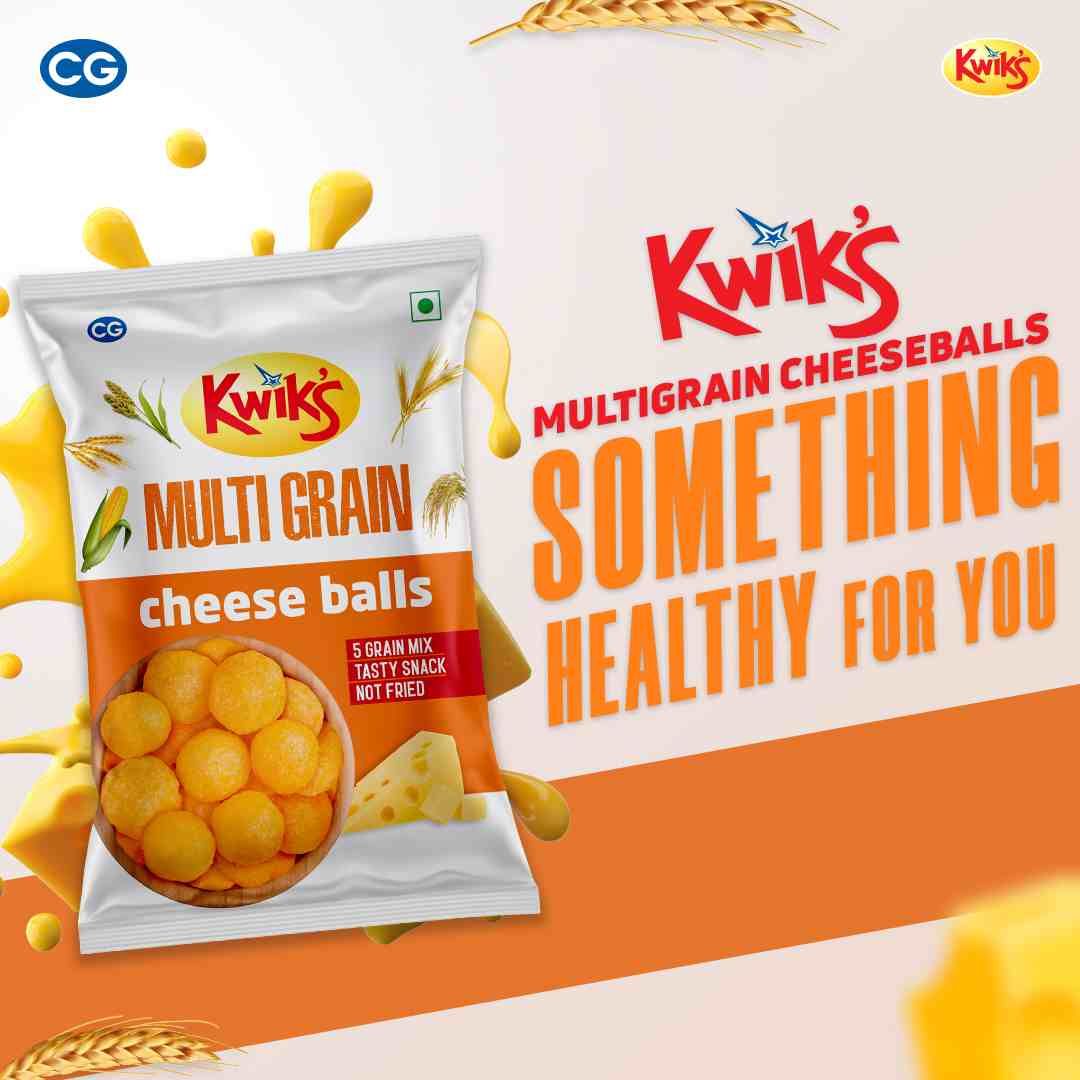 Kwiks Multigrain Cheese Balls, 60gm