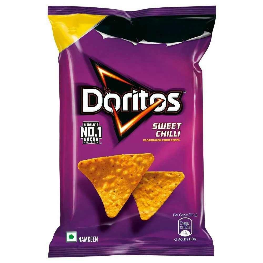 Doritos Sweet Chilli Flavored Corn Chips, 82.5gm