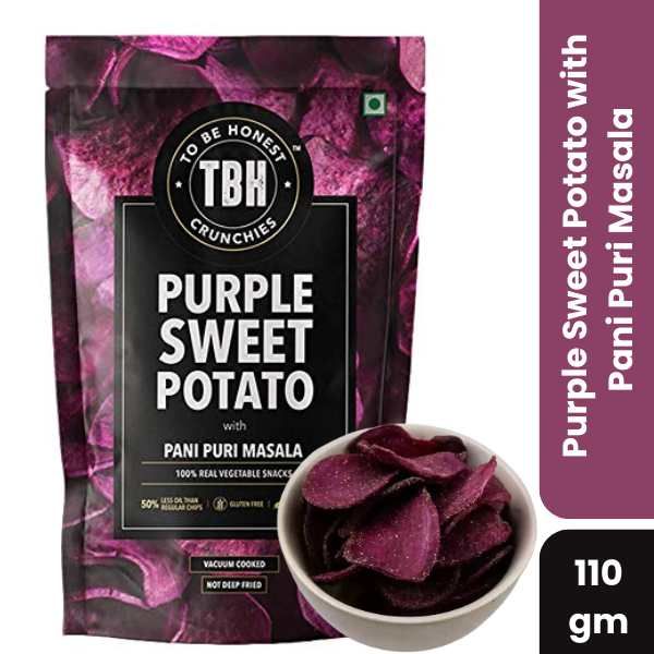 TBH Chips Purple Sweet Potato with Pani Puri Masala, 110gm