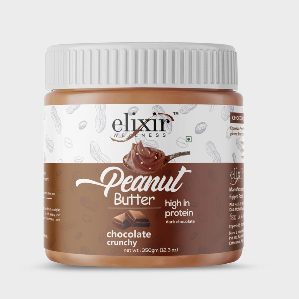 Elixir Chocolate Peanut Butter Crunchy, 350gm