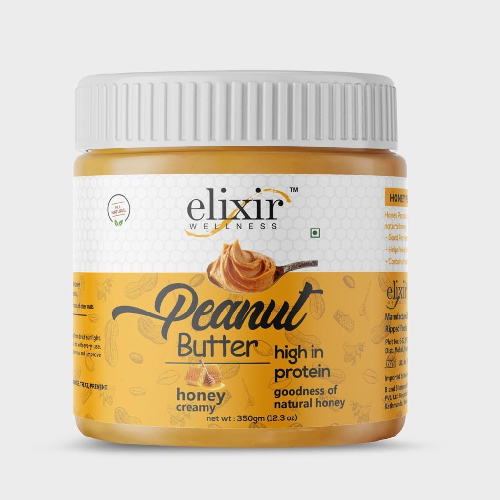 Elixir Honey Peanut Butter Creamy, 350gm