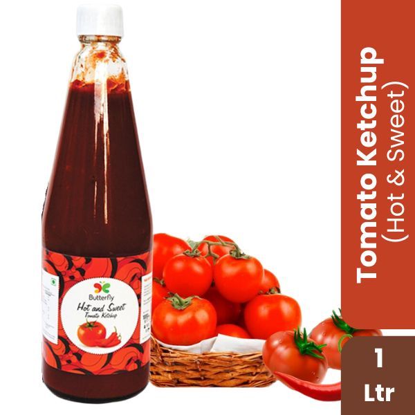 Butterfly Tomato Ketchup Hot and Sweet, 1ltr