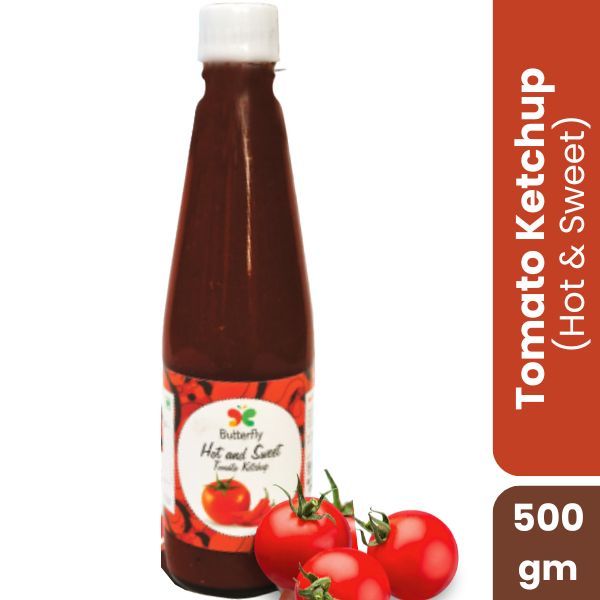 Butterfly Tomato Ketchup Hot and Sweet, 500gm