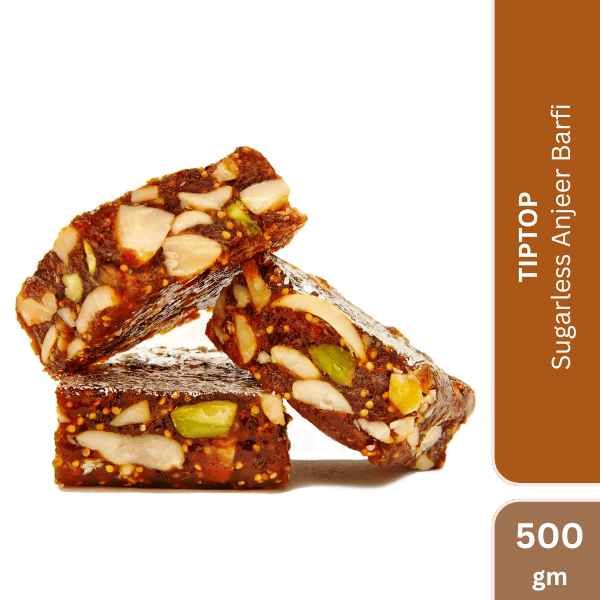 TipTop Sugarless Anjeer Barfi, 500gm