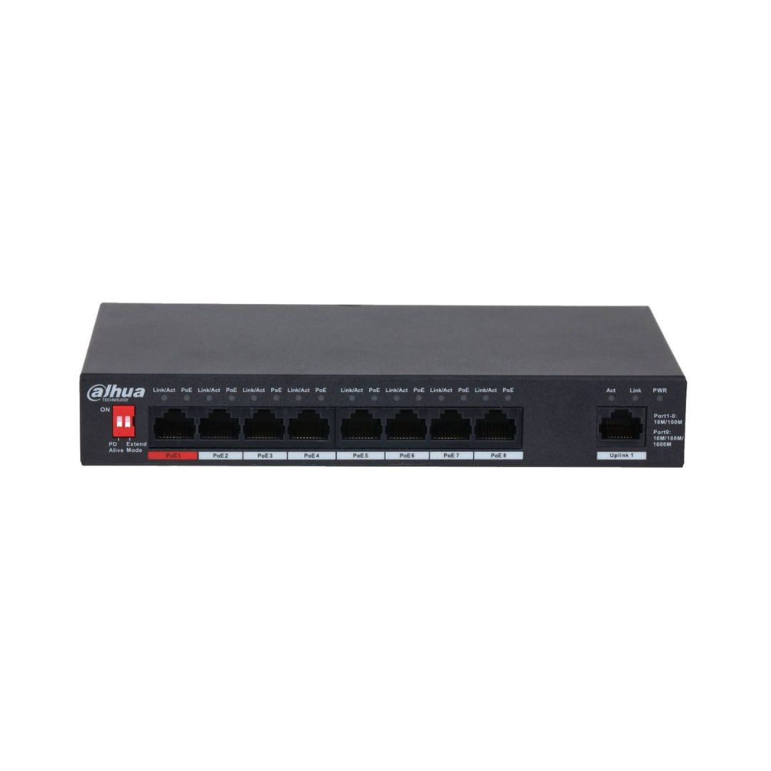 PFS3009-8ET-96 - DAHUA 8-Port PoE Switch (96W)