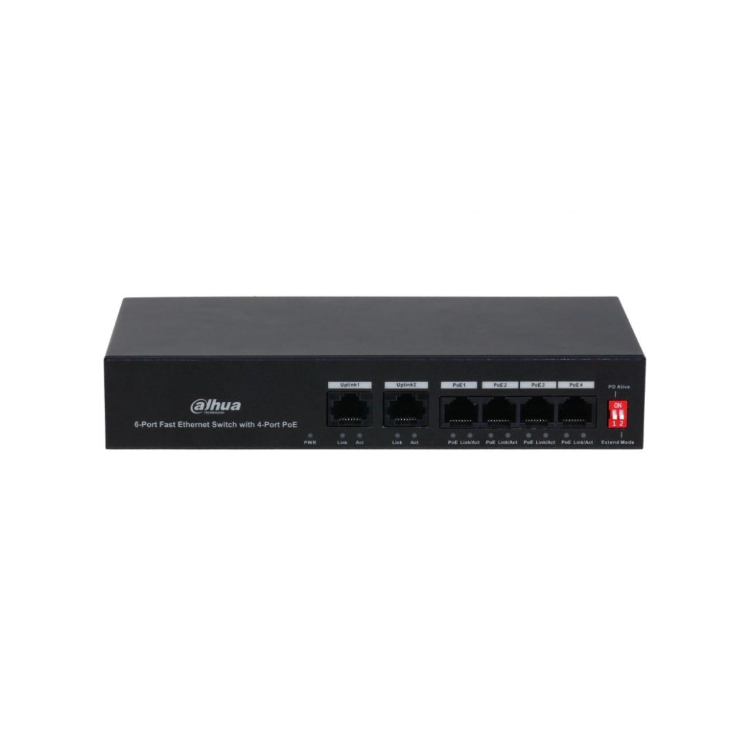 PFS3006-4ET-36 - DAHUA 6-Port Fast Ethernet Switch with 4-Port PoE(36W)