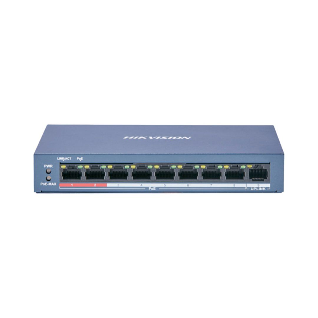 DS-3E0109P-E - HIKVISION 8 Port Fast Ethernet Unmanaged POE Switch