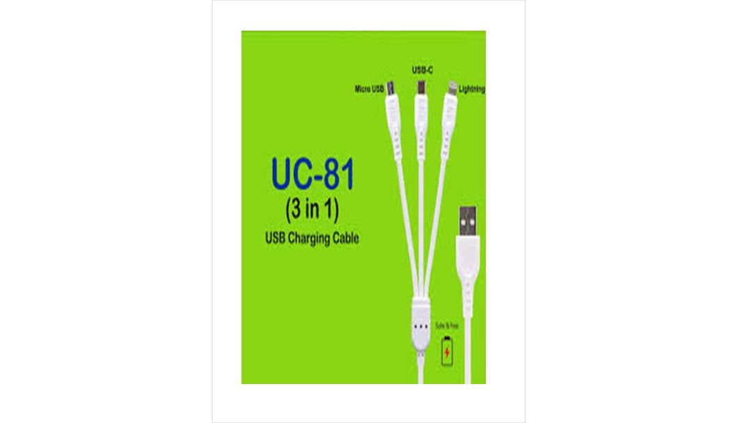 ERD UC-81 3 in 1 Cable 1 Meter White