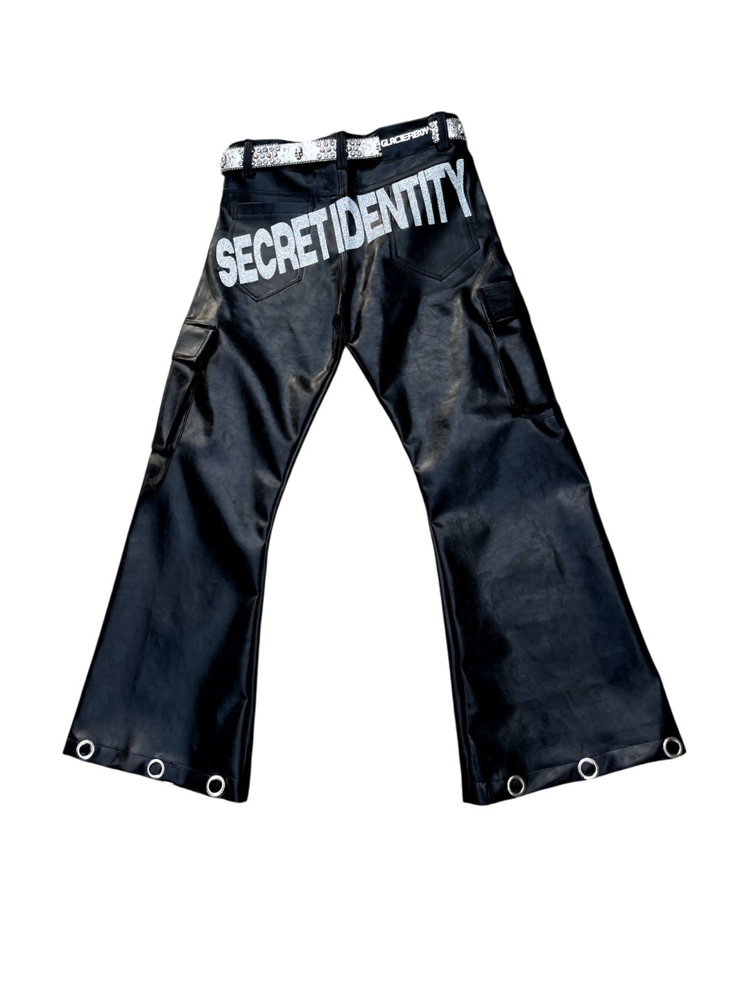 Secret Identity leather combat pants 