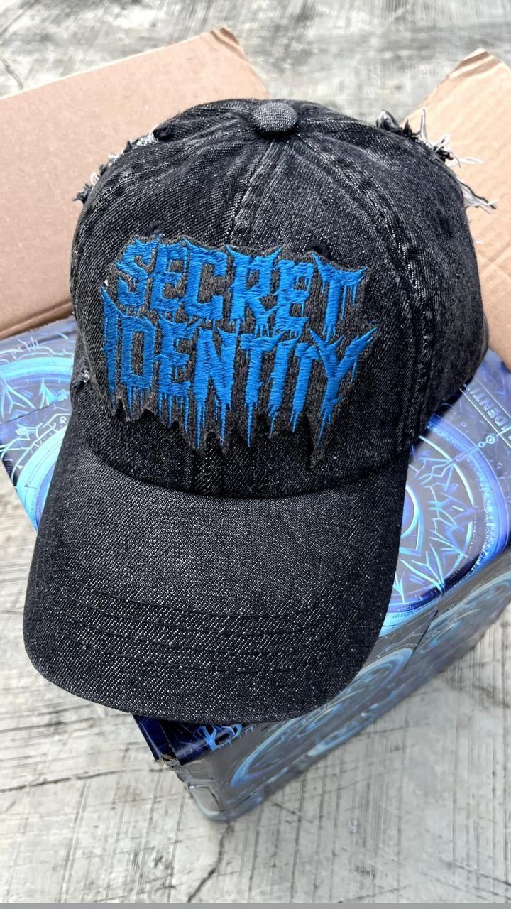 Secret Identity (distressed stonewash baseball hat)