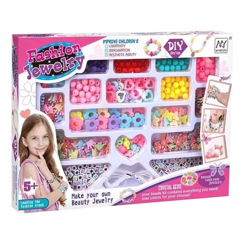 Ensemble de perles à faire soi-même, capacité pratique, pensée créative, ensemble de bracelets multicolores avec fil en faux cristal pour filles et enfants