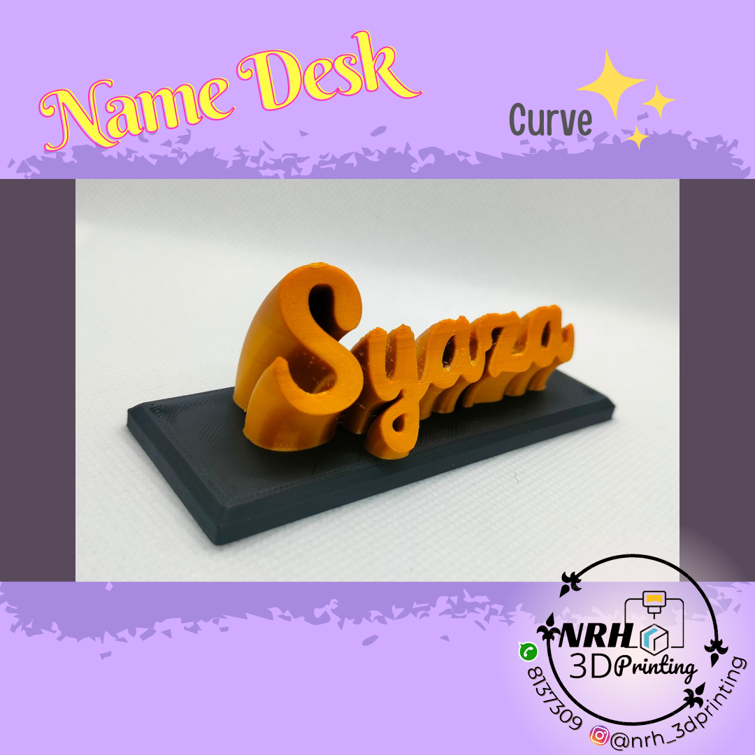 Mini Curved Name Desk