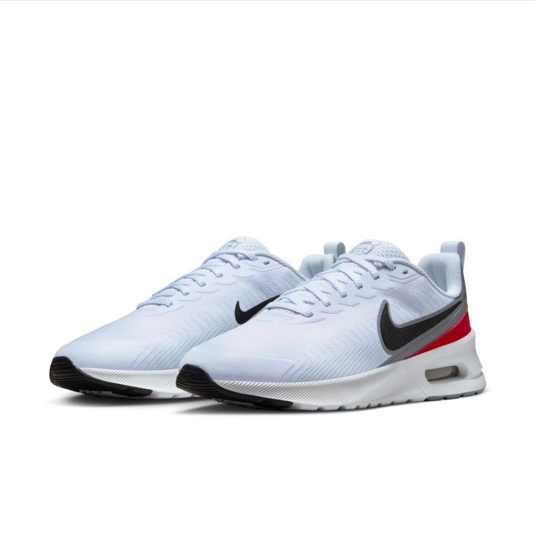 NIKE Men's Air Max Nuaxis Road Running Shoes - Football Grey/Black