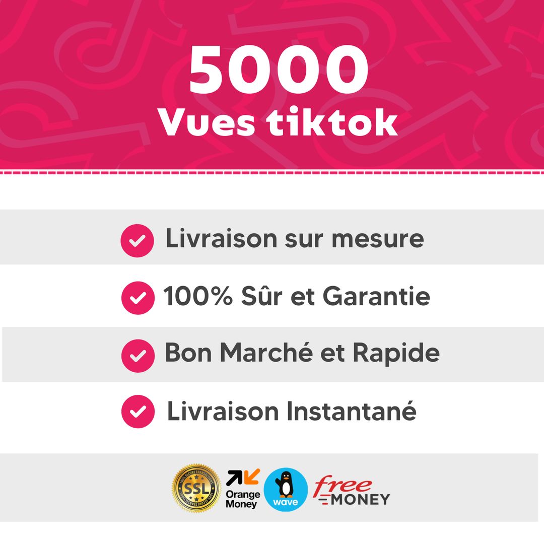 Acheter 5000 vues tiktok 