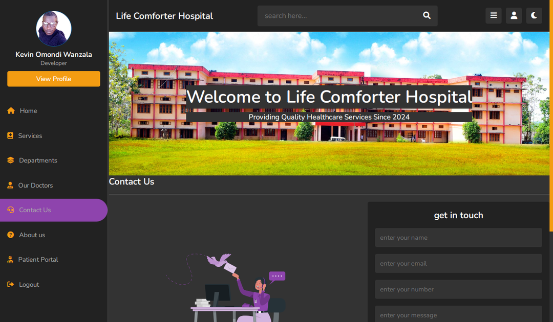 Hospital management system Website 