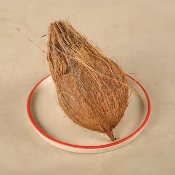 Semi Husked Fresh Coconut, 1pc