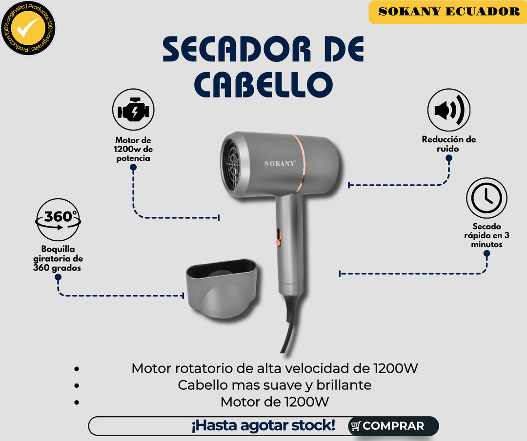 Secador de Cabello - Sokany