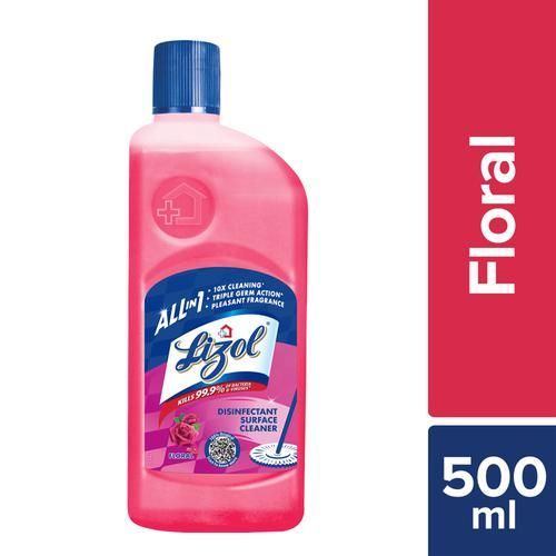 Lizol Disinfectant Surface & Floor Cleaner Liquid - Floral, 500 ml