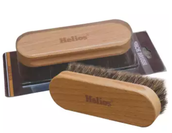 Helios Horse Hair Leather Shoe Brush, 6.5 inch