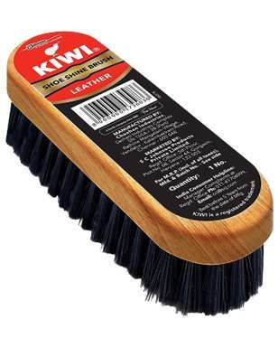 Kiwi Shoe Shine Brush Mini For Leather, 1pc