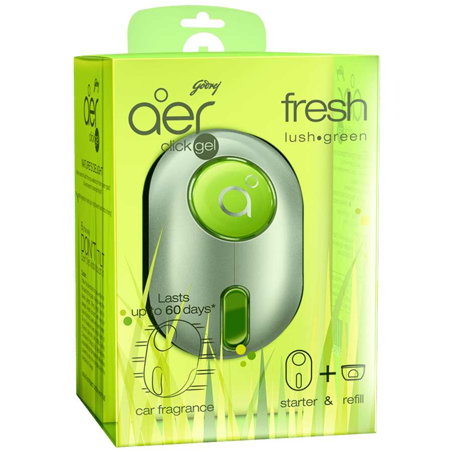 Godrej Aer Click Gel Fresh Lush Green (Device + Refill 10G)