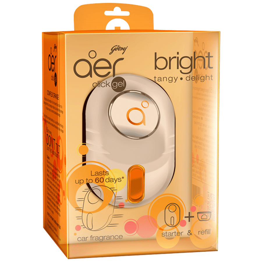 Godrej Aer Click Gel Bright Tangy Delight (Device + Refill 10G)