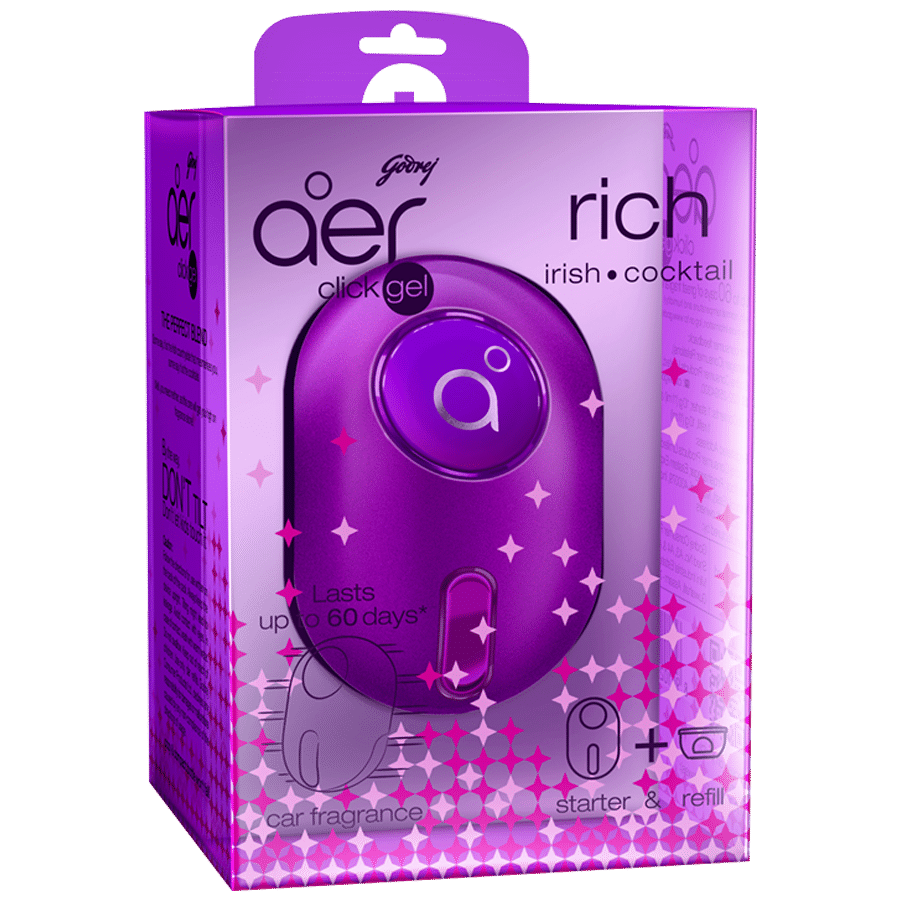 Godrej Aer Click Gel Rich Irish Cocktail (Device + Refill 10G)