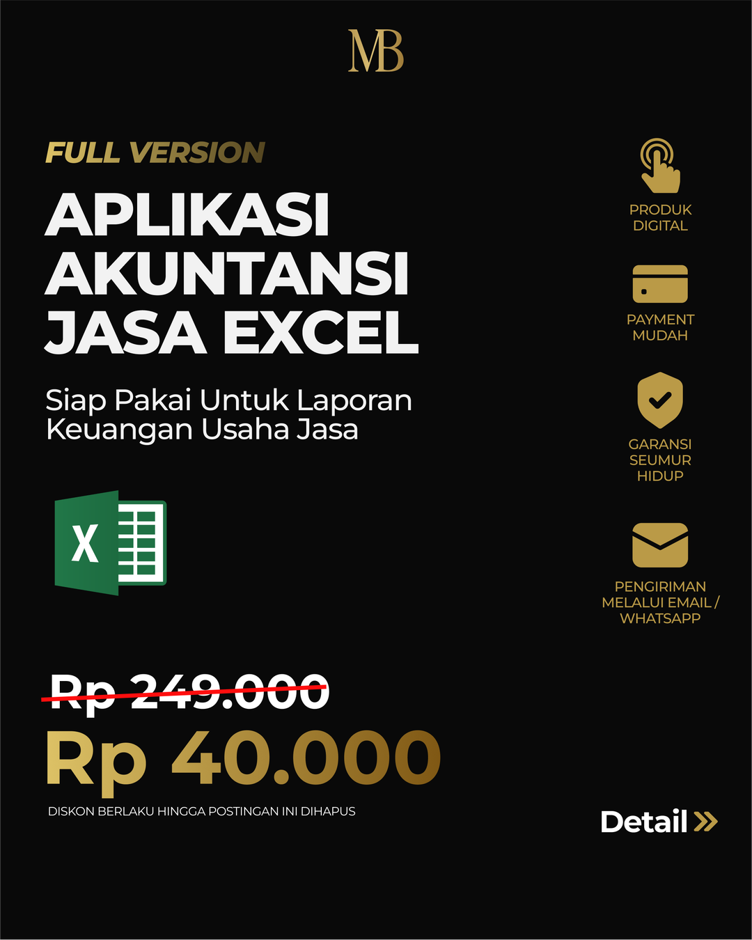 [FULL VERSION] Aplikasi Akuntan Jasa Excel Siap Pakai Untuk Laporan Keuangan Usaha Jasa