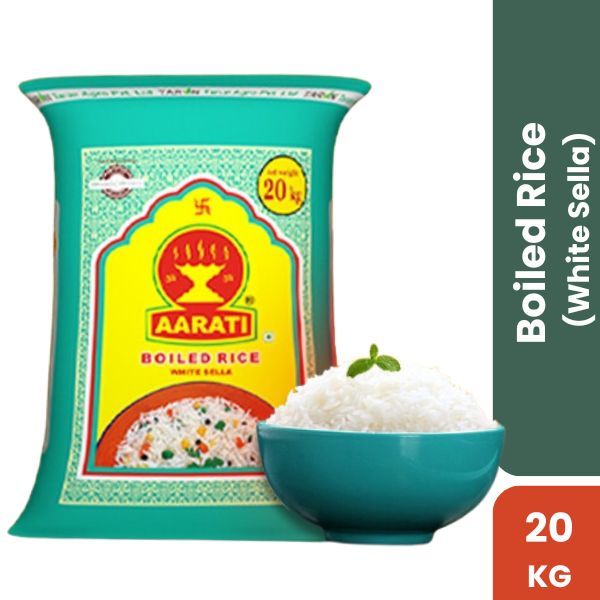 Aarati Boiled Rice (White Sella), 20 KG