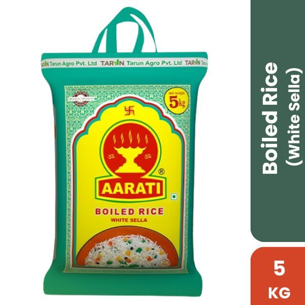 Aarati Boiled Rice (White Sella), 5 KG