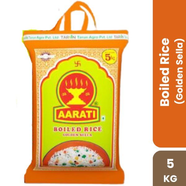 Aarati Boiled Rice (Golden Sella), 5 KG