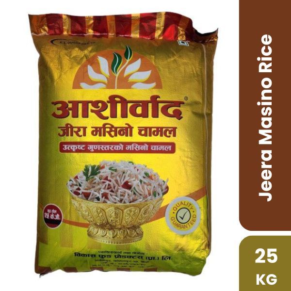 Aashirvaad Jeera Masino Rice, 25kg