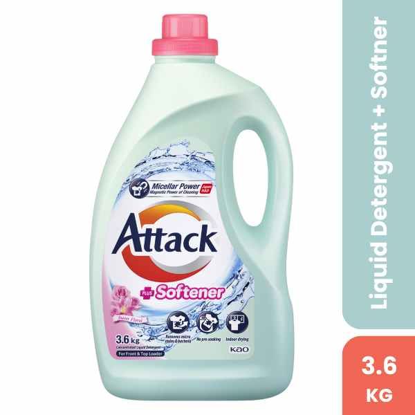 KAO Attack Liquid Detergent + Softner, 3.6kg