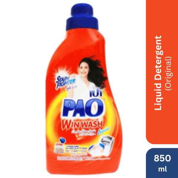 Pao Win Wash Liquid Detergent (Stain Fighter) - Active Fresh, 850ml