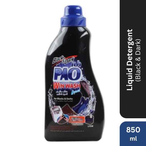 Pao Win Wash Liquid Detergent (Stain Fighter) - Black & Dark, 850ml