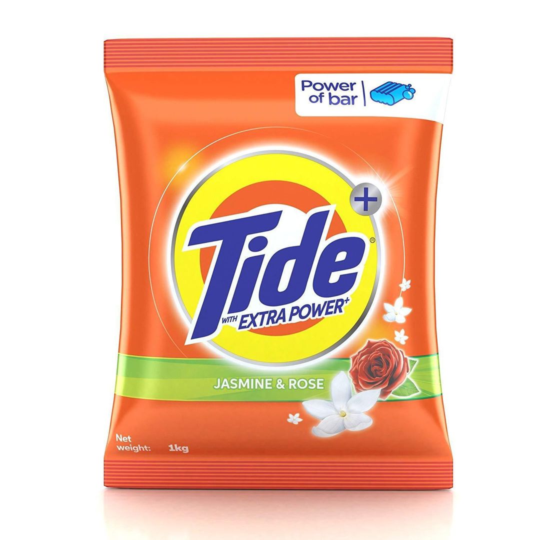 Tide Plus Detergent Powder- Jasmine & Rose, 500gm