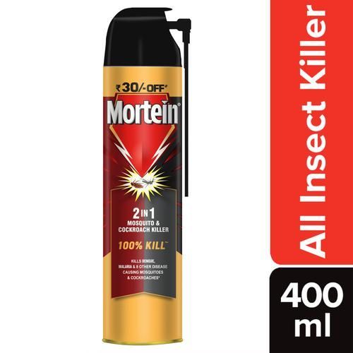 Mortein 2-in-1 Insect Killer Spray - Mosquitoes & Cockroaches, 400 ml