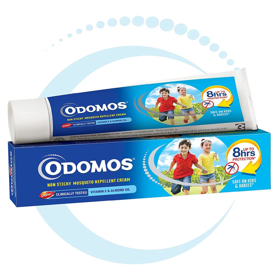 Odomos Mosquito Repellent Cream with Vitamin E- 100 g (Free Odomos Natural Cream)