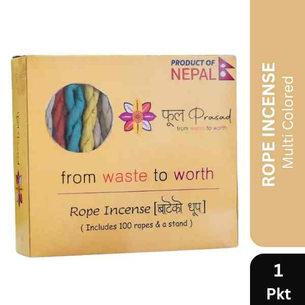 Phool Prasad Bateko Dhup (Rope Incense | Multi-coloured), 1Pkt